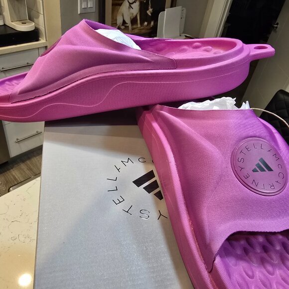 Adidas Women's Stella McCartney Slides Lilac Mule JS0266 Size 7 NEW PURPLE - Picture 5 of 16